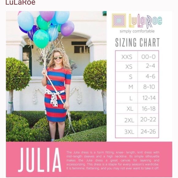 Lularoe Julia Dress sz M - Picture 6 of 7
